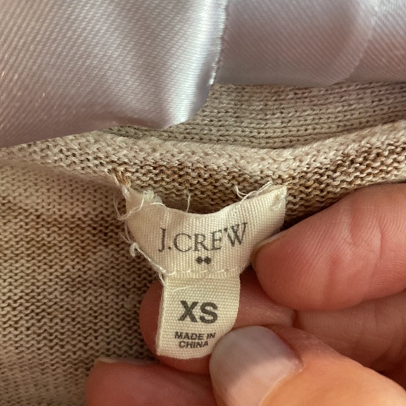 J. Crew Linen Blend Polka Dot Sweater - Picture 3 of 5